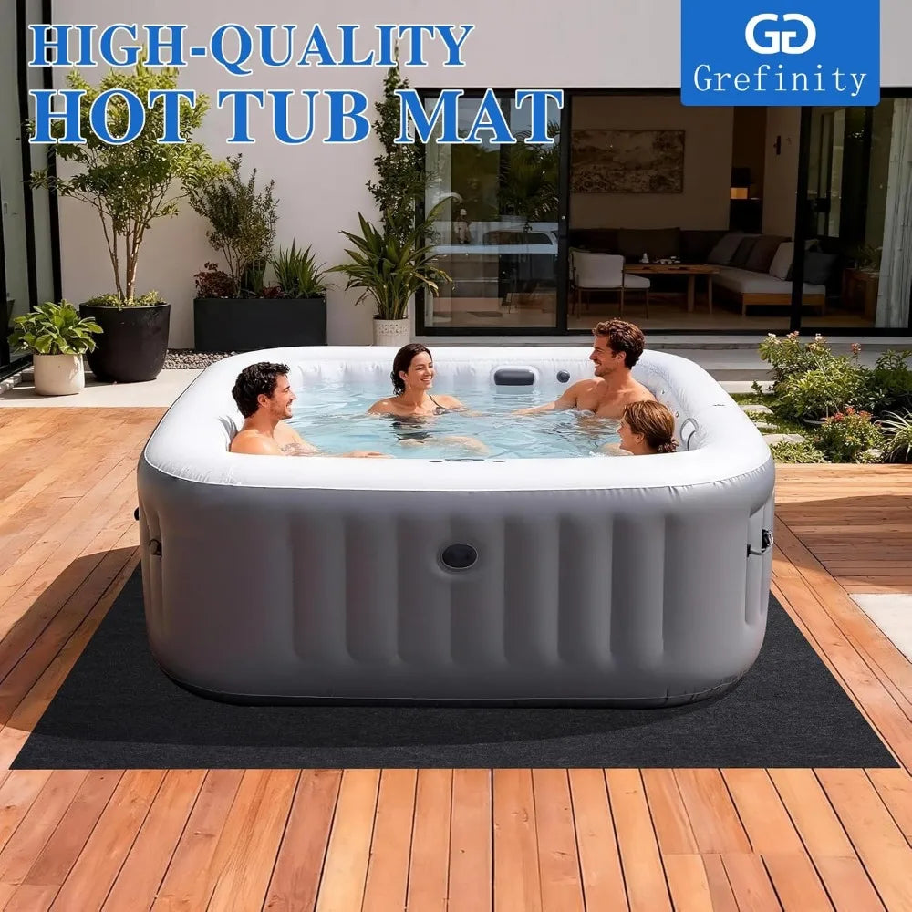 NBVCX Hot Tub Mat Waterproof Leakproof Floor Protector