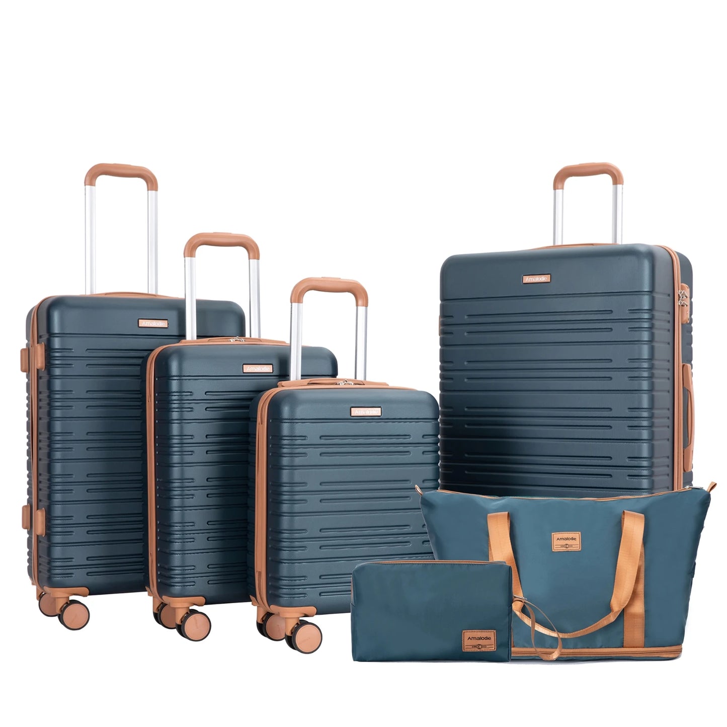 Luggage Sets 6 Piece,Suitcases with Double Spinner Wheels and TSA Lock,Hardcase 6 set 16/20/24/28 Luggage  with Travel Duffle Bag