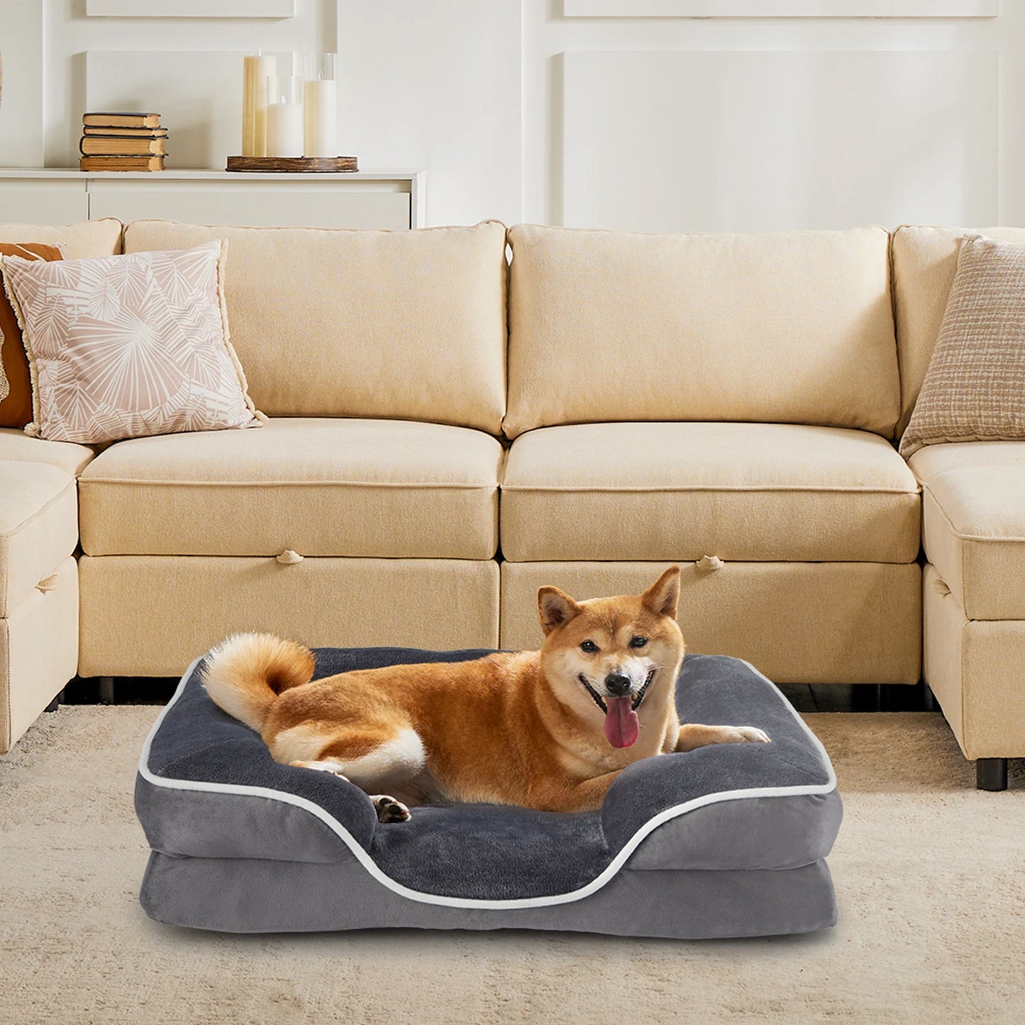 JHK Orthopedic Dog Bed Memory Foam For Small Dogs Cats