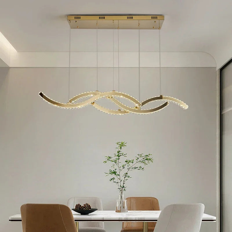 KUALOOL Luxury Crystal Chandeliers Modern Living Room Lighting