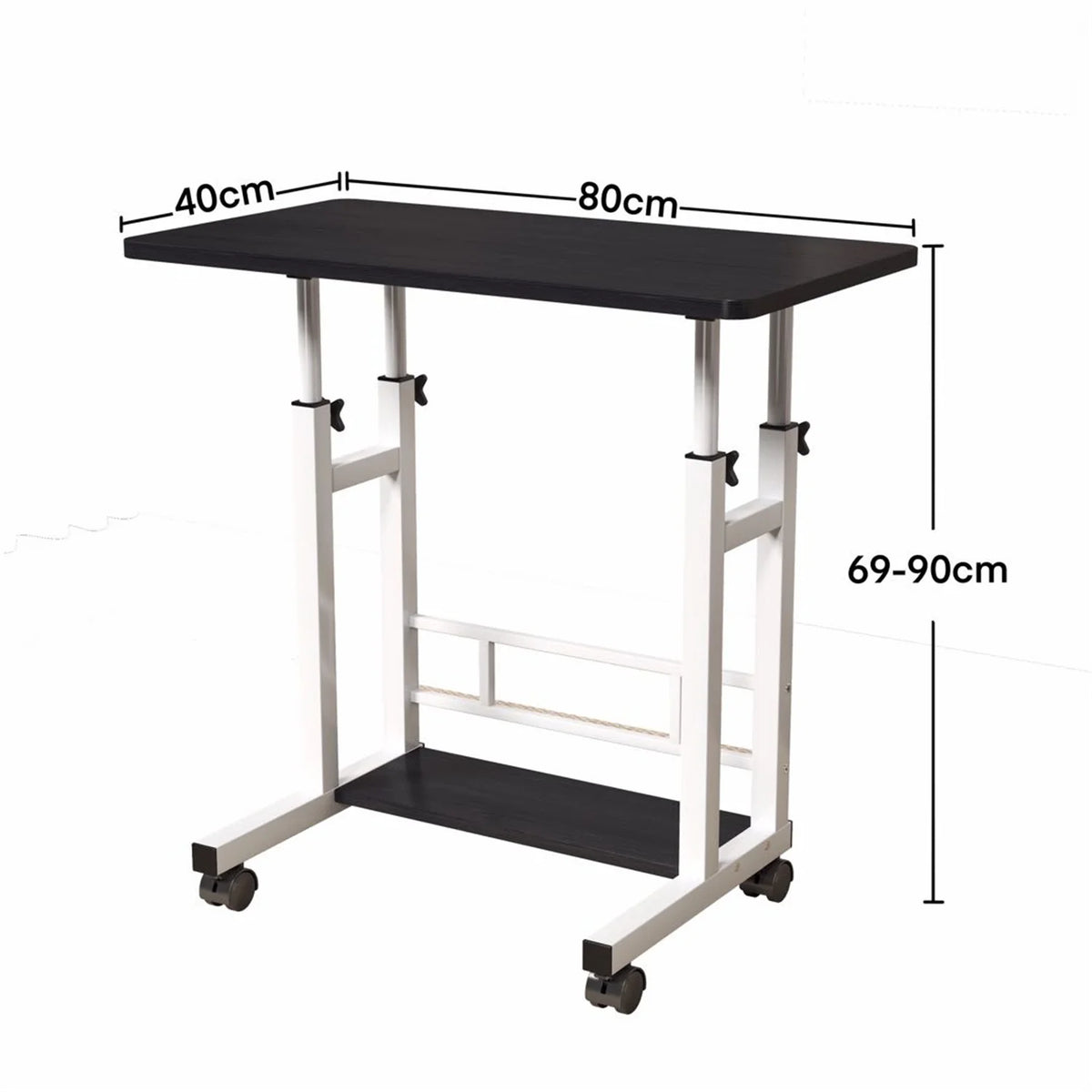 HiMISS Adjustable Mobile Standing Desk With Storage