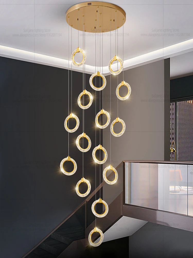 Campeggi LED Circular Chandelier Pendant Light Living Room