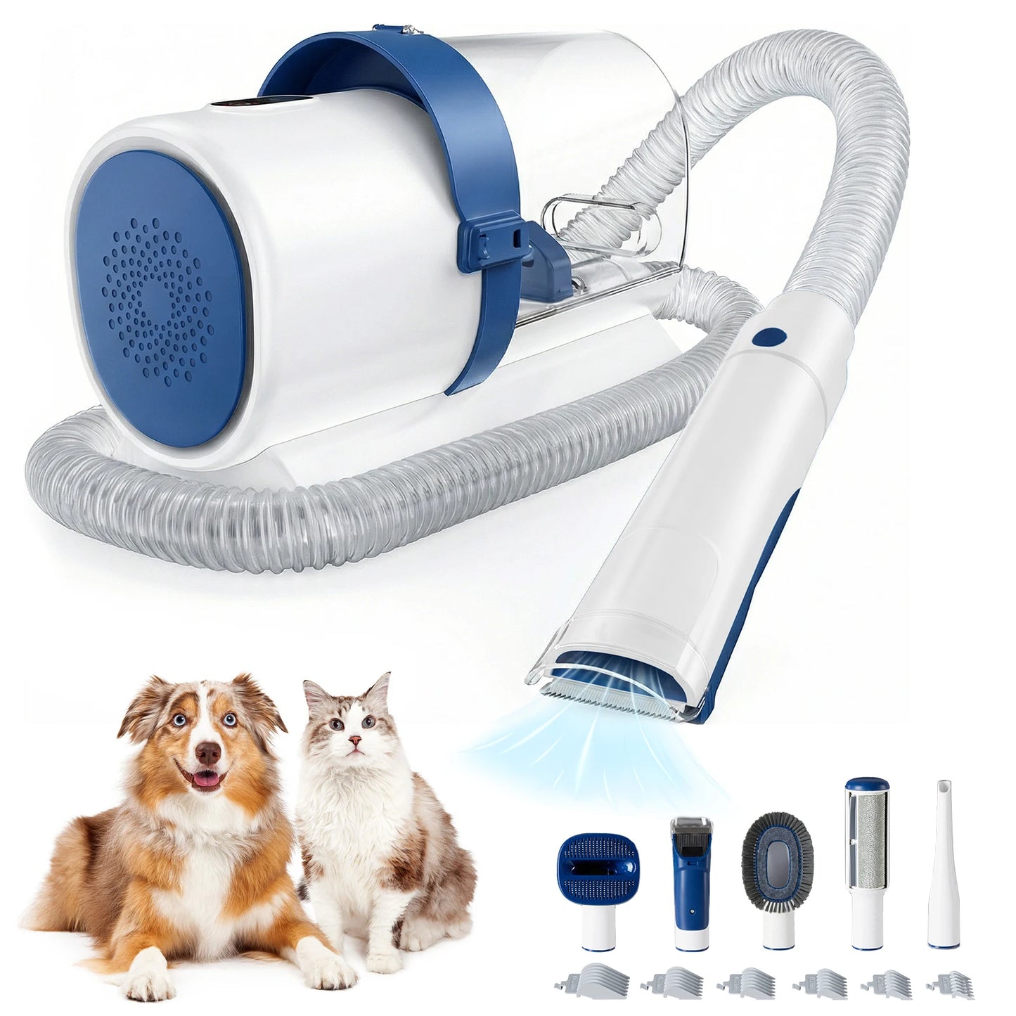 JHK Pet Grooming Vacuum Kit With 5 Tools Cordless Clippers
