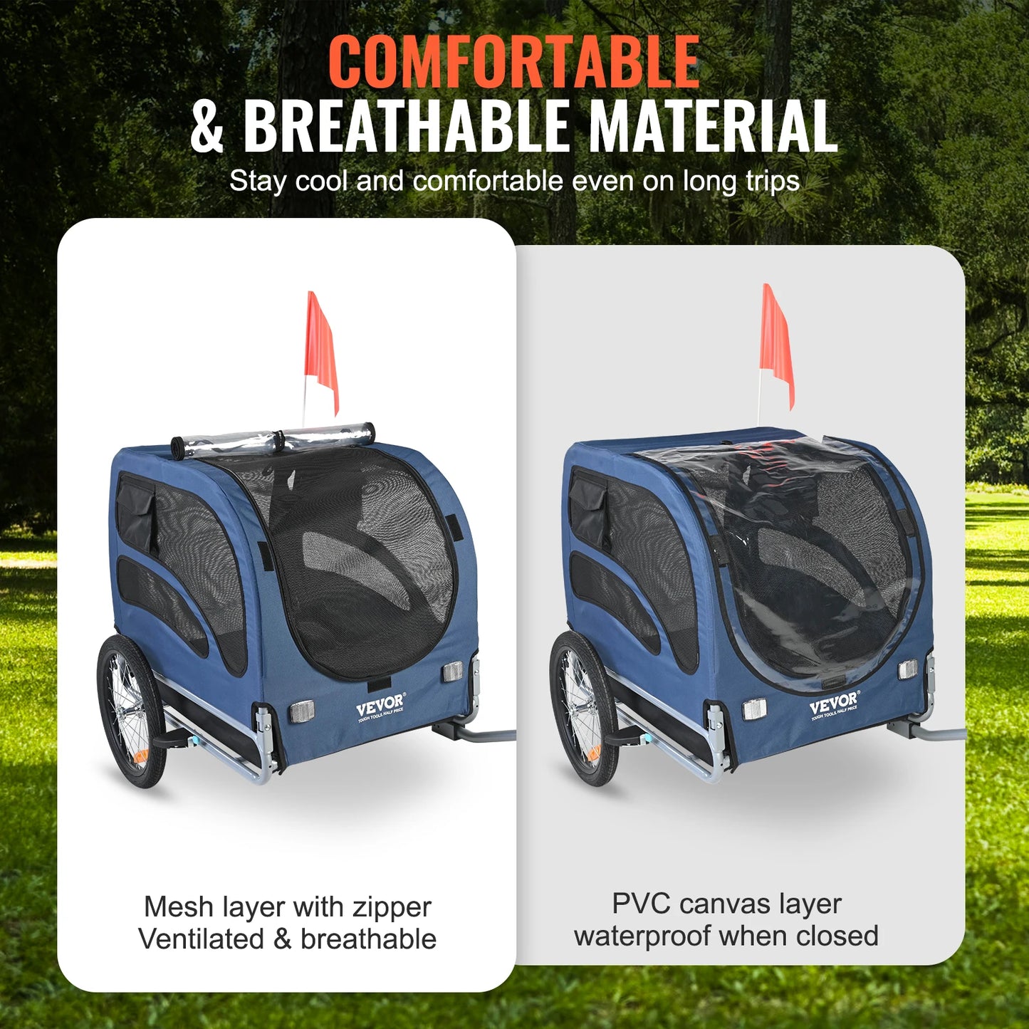 SucceBuy 100lb Pet Bike Trailer Carrier For Dogs