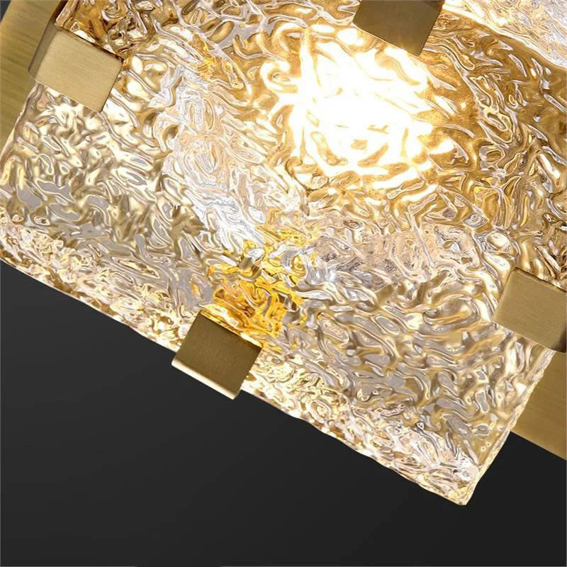 IWP Modern Crystal Ceiling Lamp Gold Finish