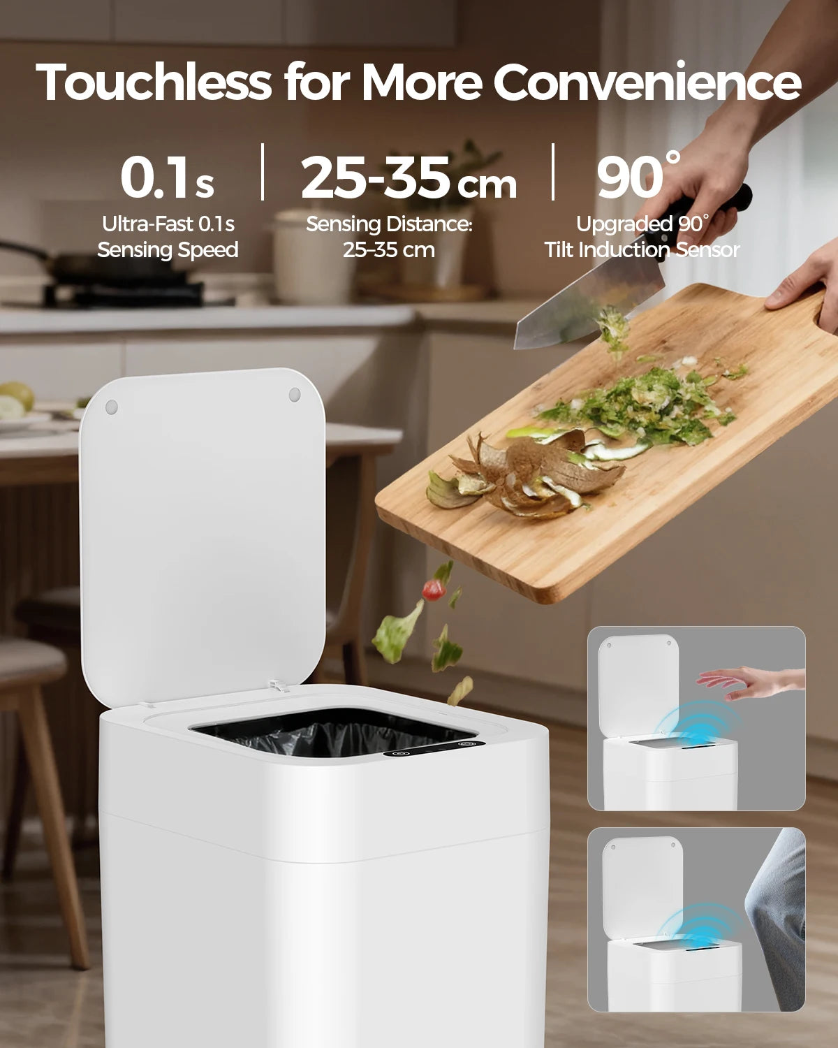 Automatic Self Bagging Motion Sensor Trash Bin