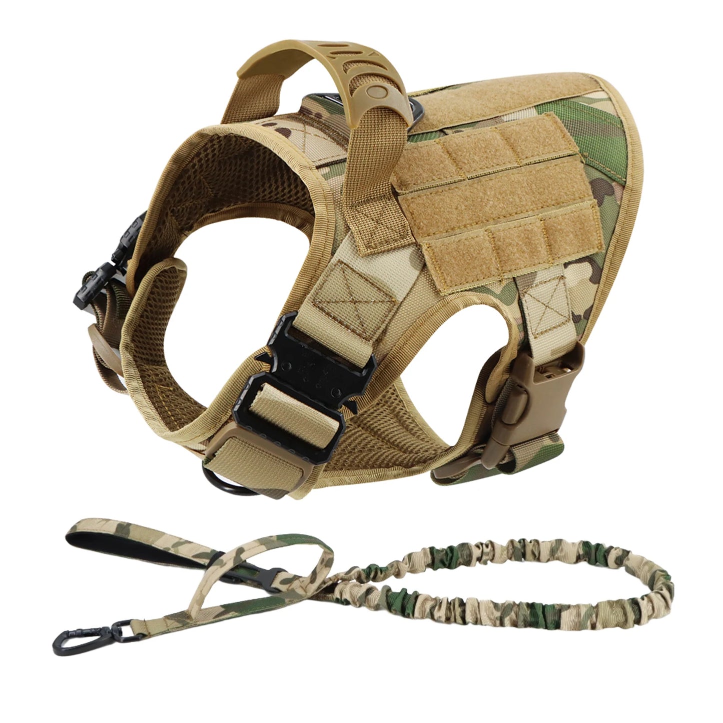 Tactical Dog Harness Leash Set For Large Dogs Training Vest