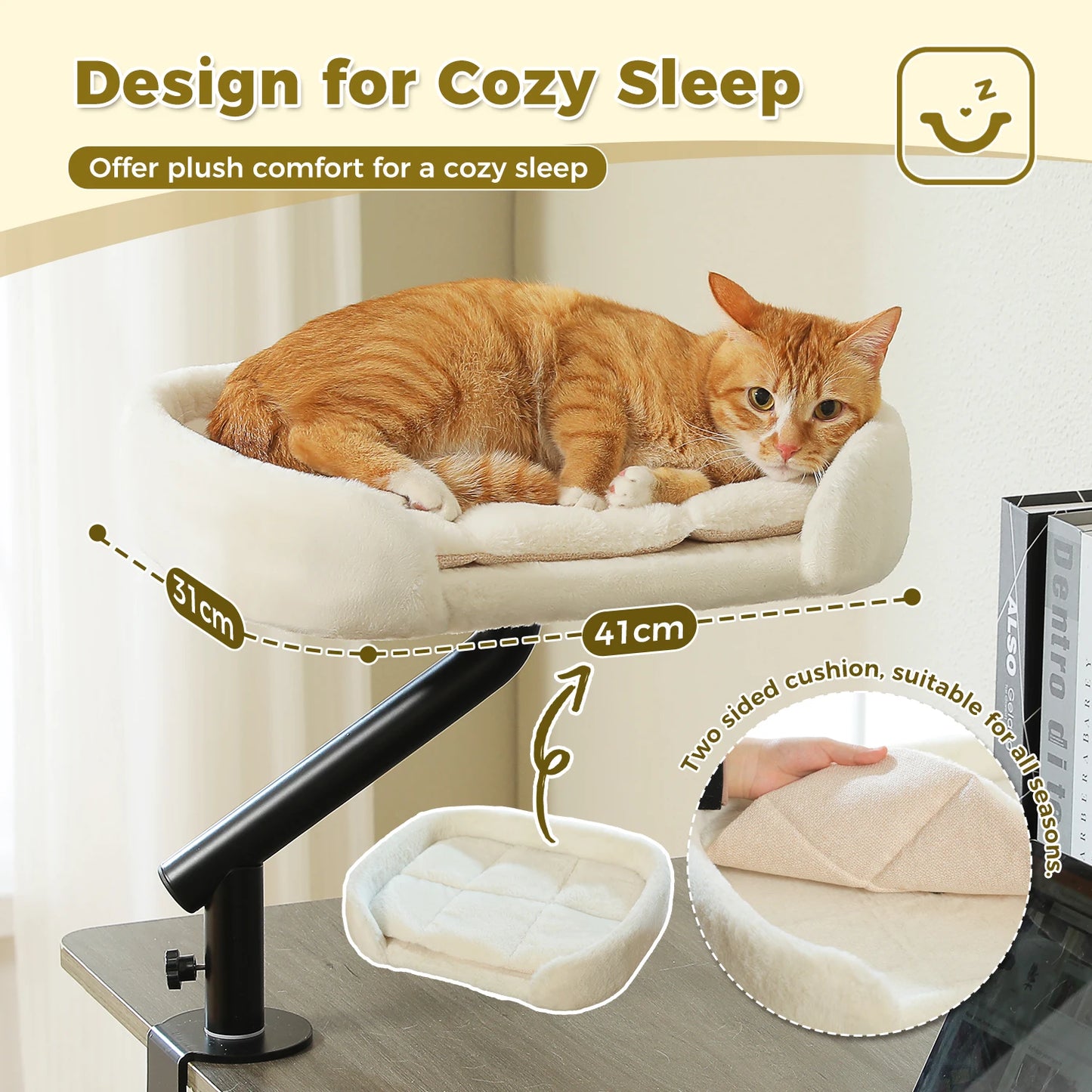 PAWZ Road Cat Desk Bed Rotatable Stand Adjustable Hammock