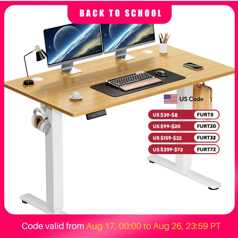 JHK Electric Standing Desk Height Adjustable Sit Stand Workstation
