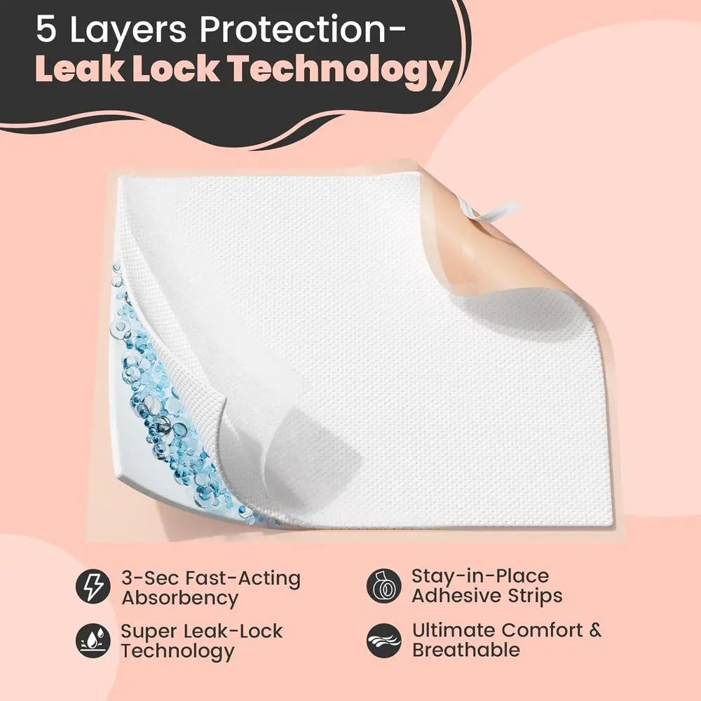 Bed Pads With Adhesive Strips 50 Count Underpads