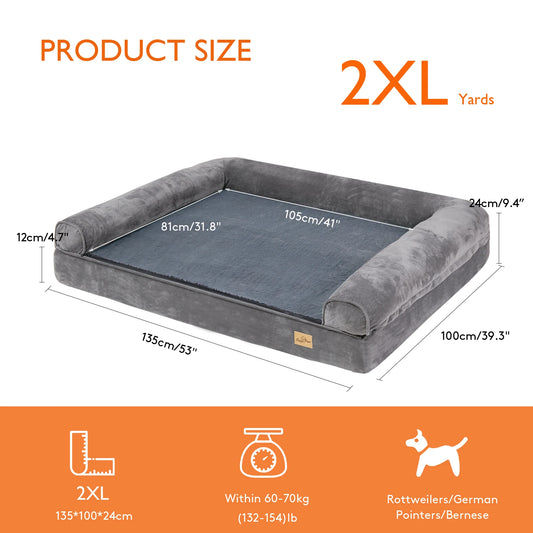 BINGOPAW Orthopedic Dog Bed With Removable Washable Cover