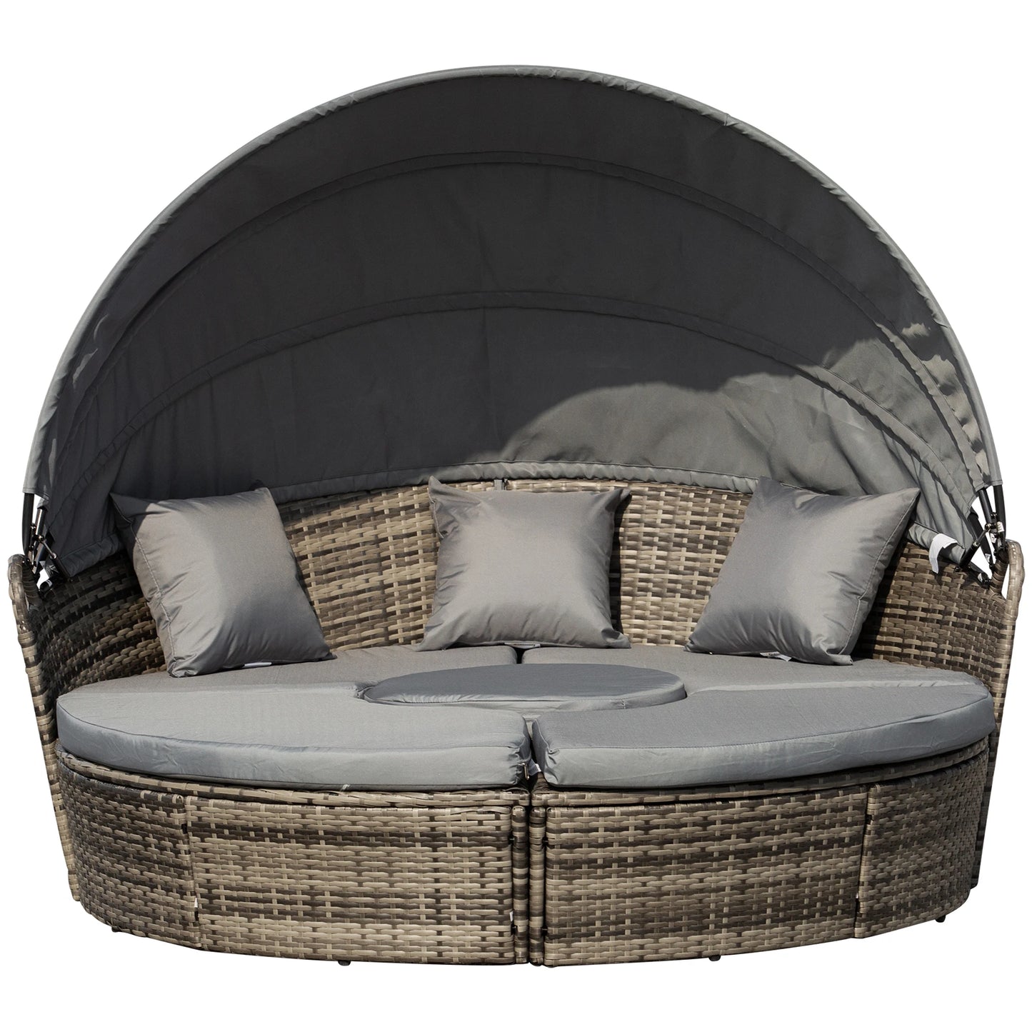 Outsunny Outdoor Convertible Daybed 4 Piece Set