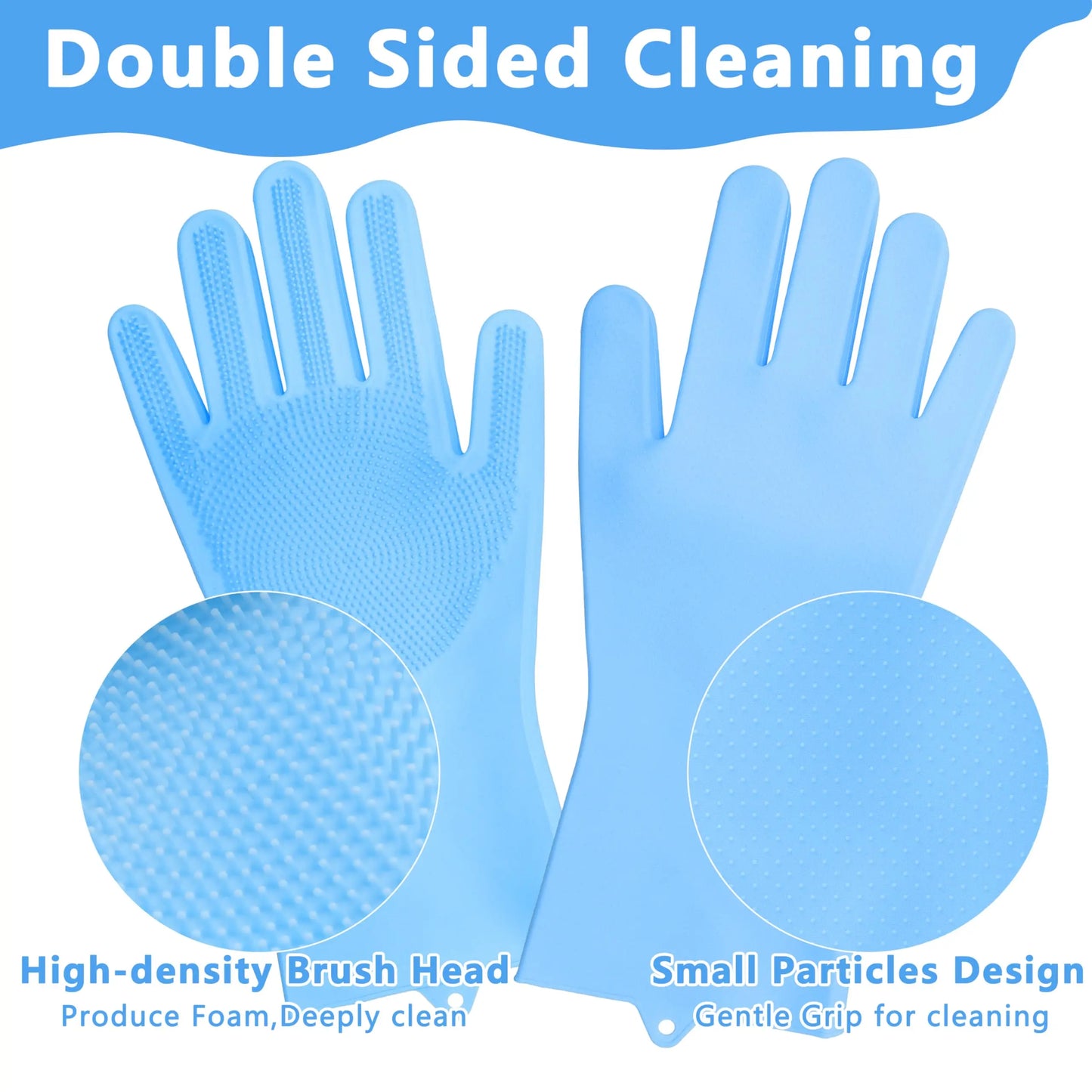 Silicone Pet Grooming Bathing Gloves For Dogs And Cats