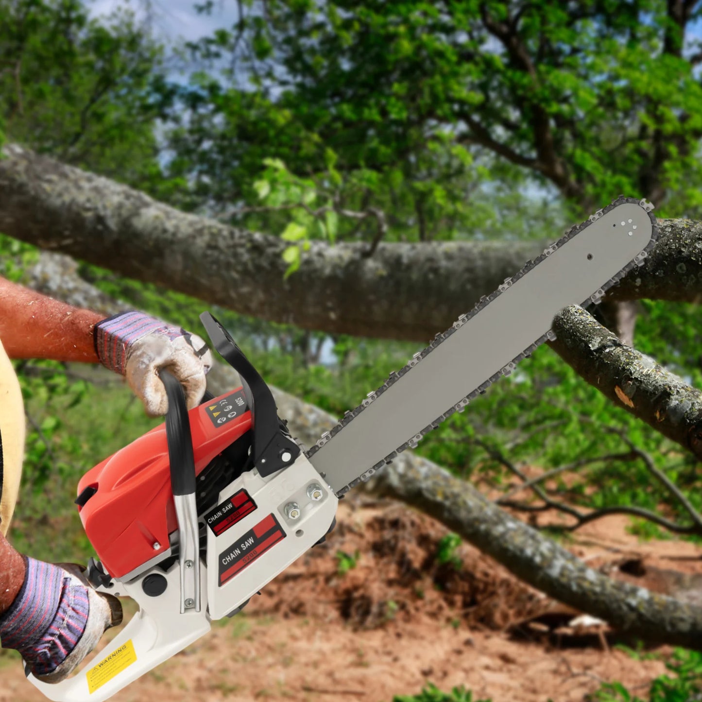 Gasoline Chainsaw 52cc Engine With Tool Bag