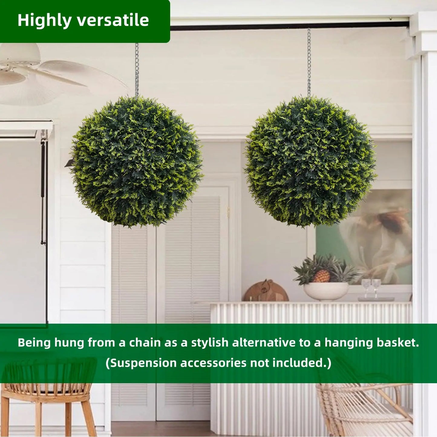 Studyset Topiary Balls Outdoor Set Of 2 For Garden Decor