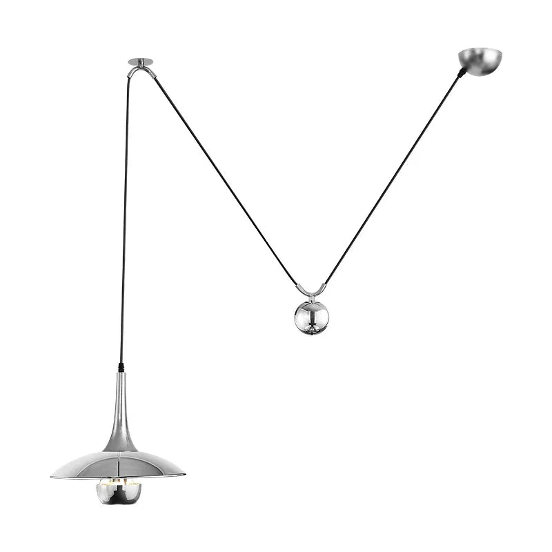 Adjustable Polished Chrome E27 Pendant Lamp
