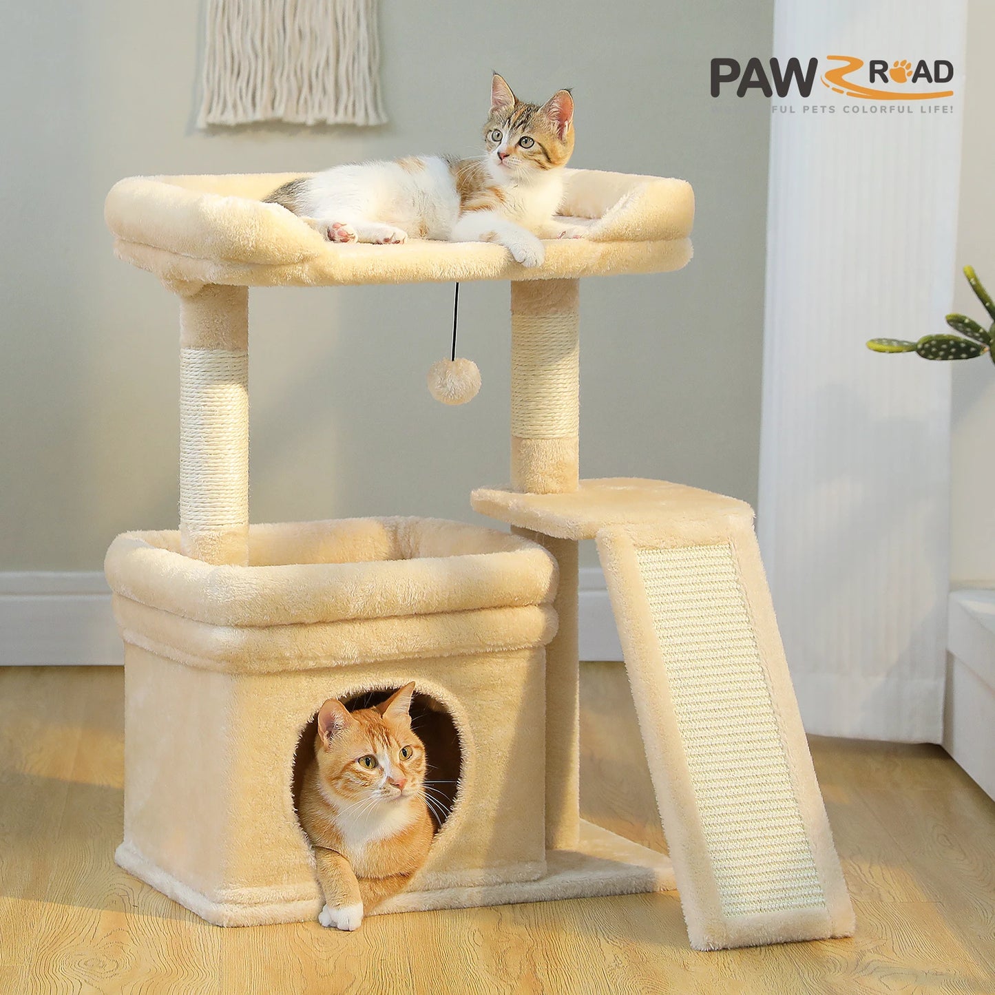 PAWZ Road Small Cat Tree Indoor Tower Scratching Post