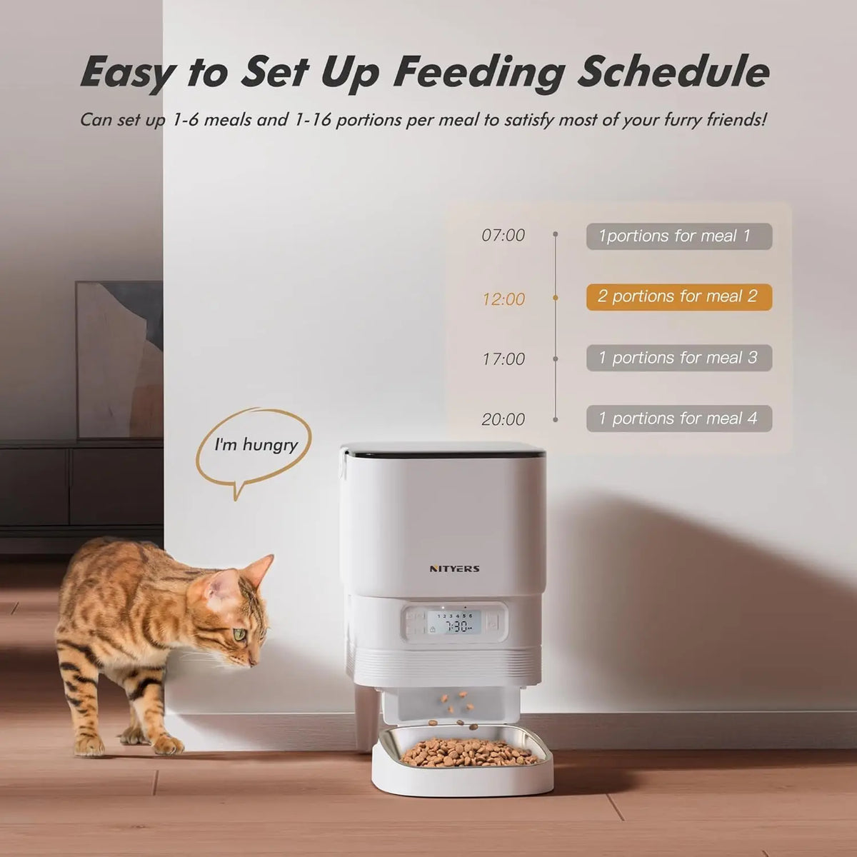 Nityers Automatic Pet Feeder With Timed Portion Control