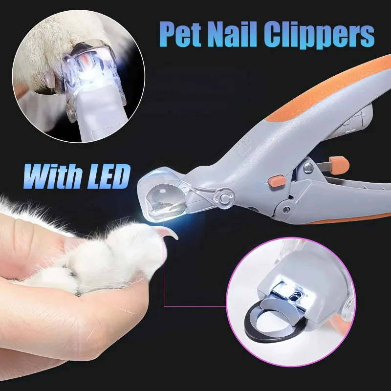 LED Light Pet Nail Clipper For Dogs And Cats