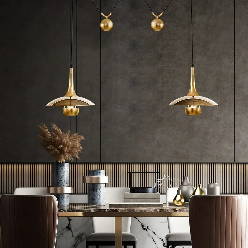 Adjustable Polished Chrome E27 Pendant Lamp