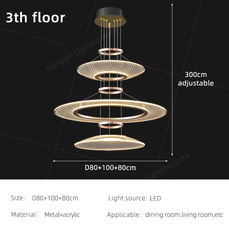 Yingxuan LED Living Room Pendant Light Ceiling Chandelier