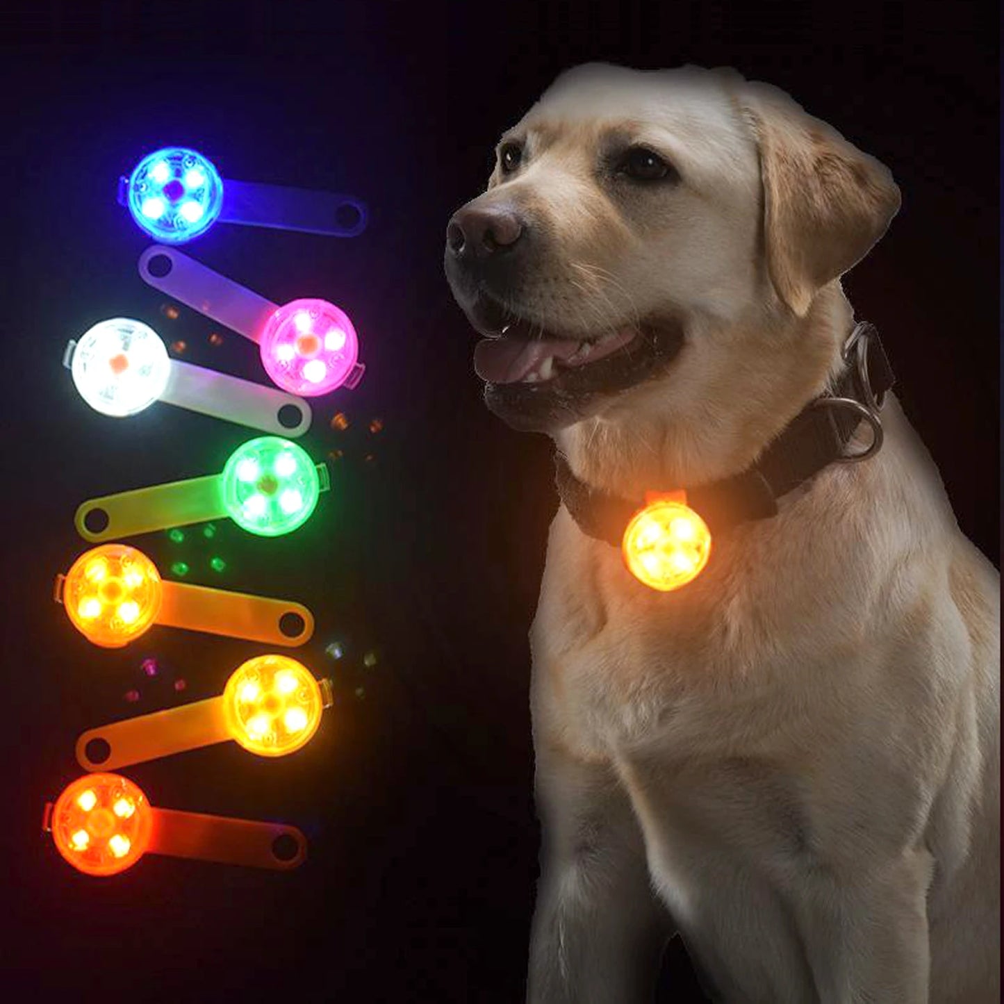 LED Dog Safety Collar USB Rechargeable Night Light