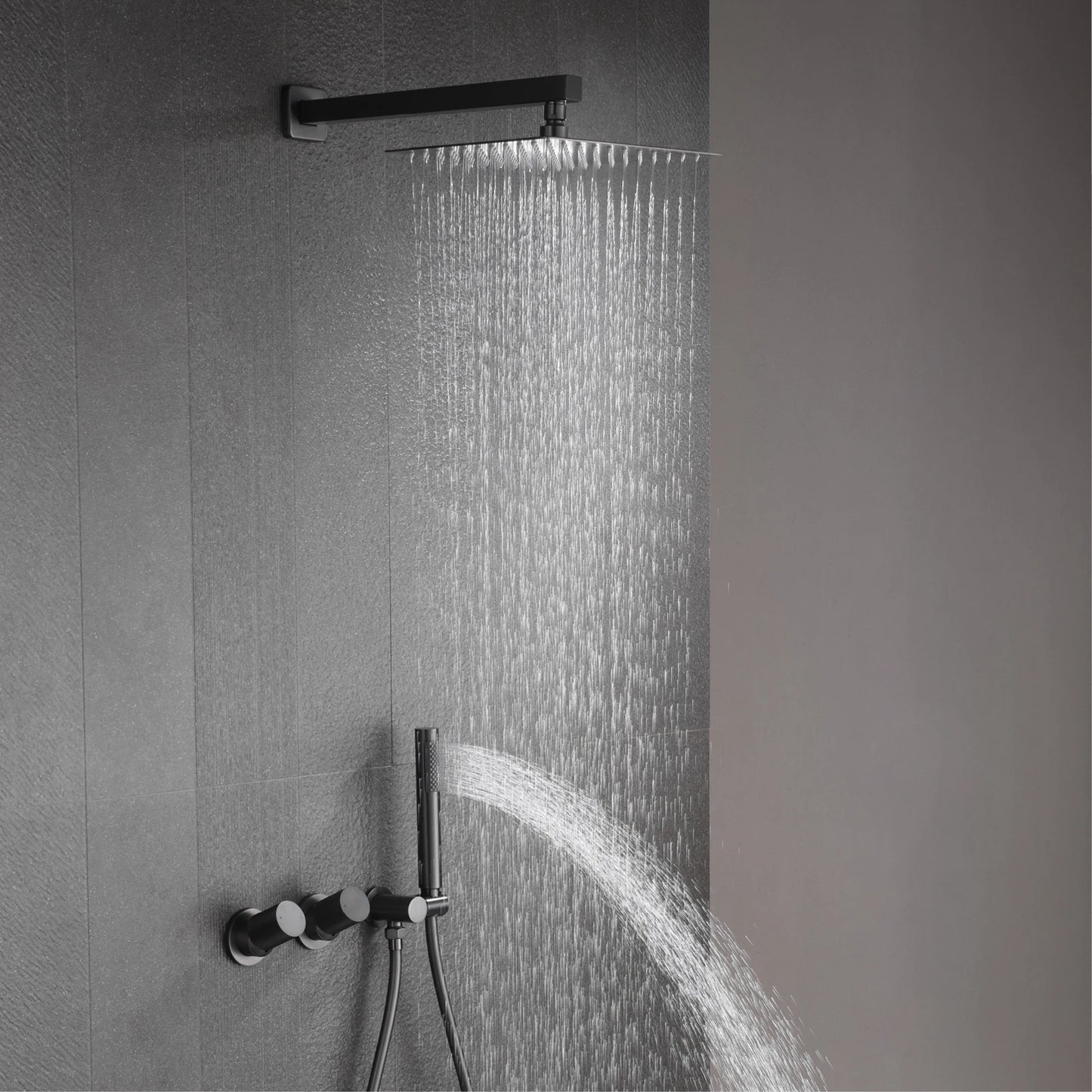 Gestana Brass Wall Mounted Shower System With Dual Control