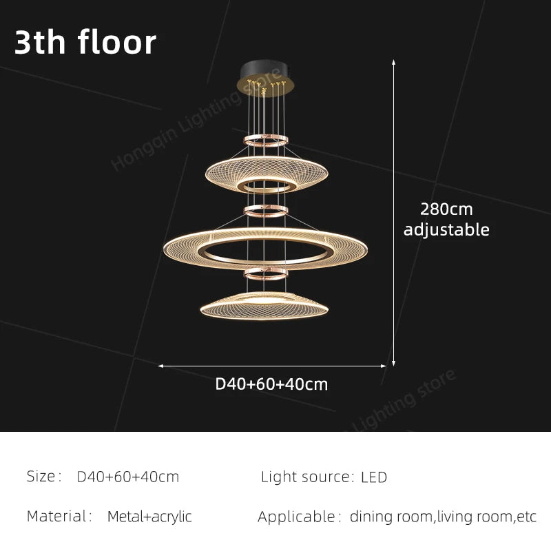 Yingxuan LED Living Room Pendant Light Ceiling Chandelier