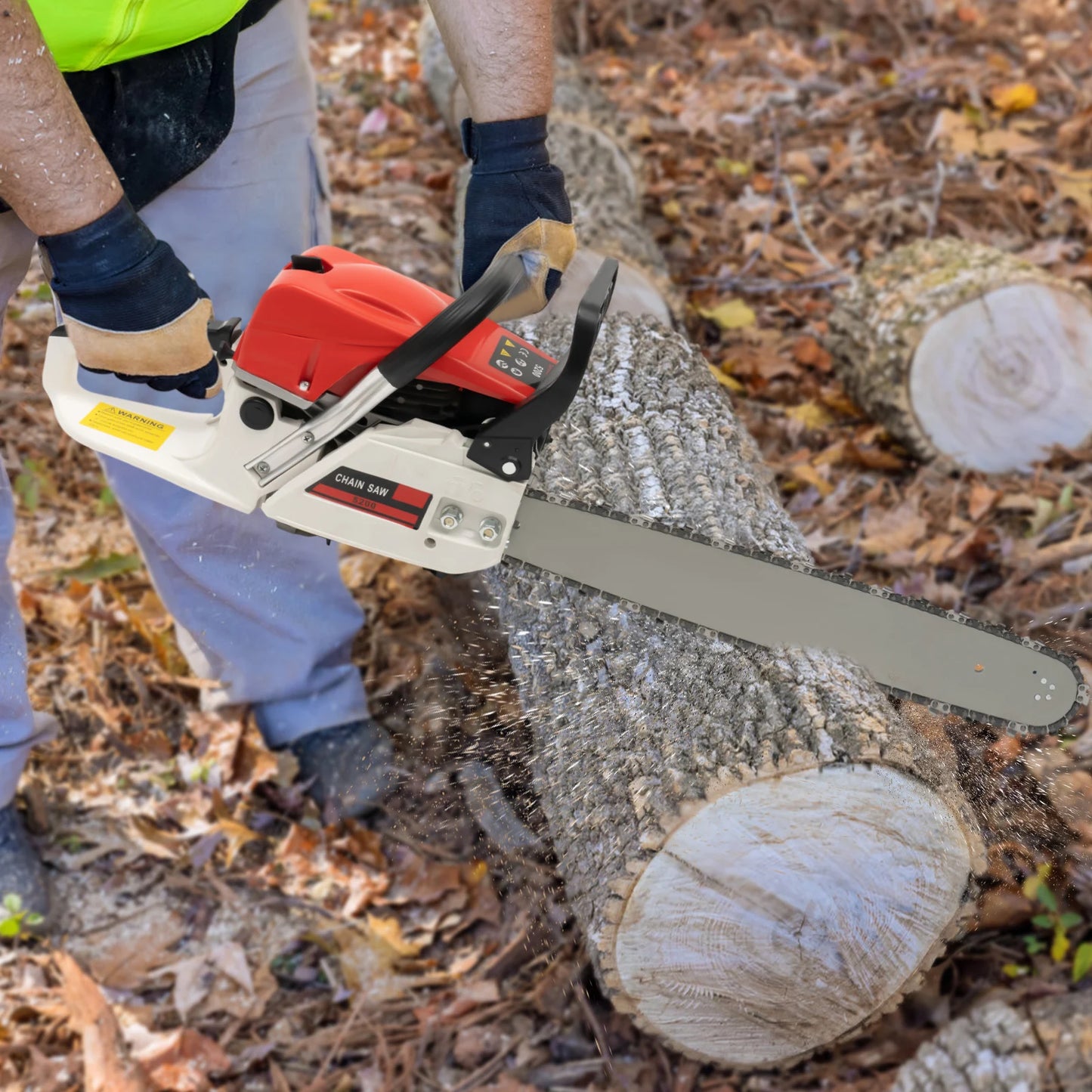 Gasoline Chainsaw 52cc Engine With Tool Bag