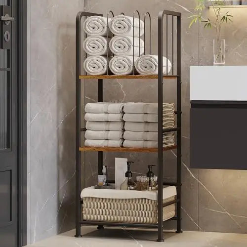 Feature Modern 3-Tier Freestanding Towel Organizer