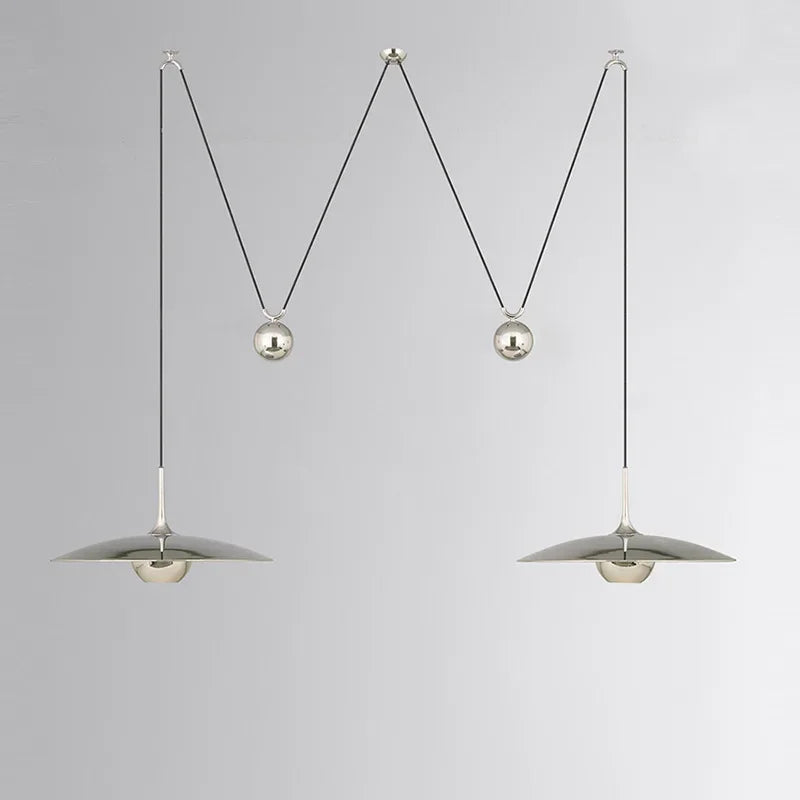 Adjustable Polished Chrome E27 Pendant Lamp