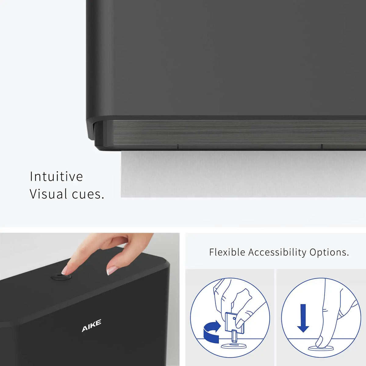 AIKE Wall Mount Smart Lock Paper Towel Dispenser