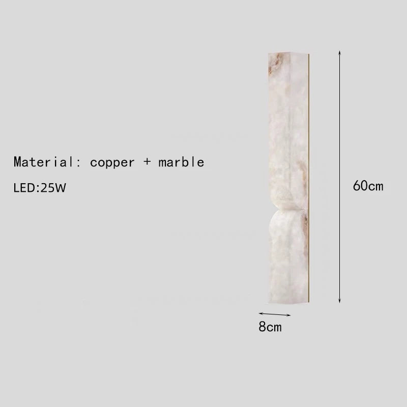 IWP Art Deco Natural Marble LED Wall Lamp