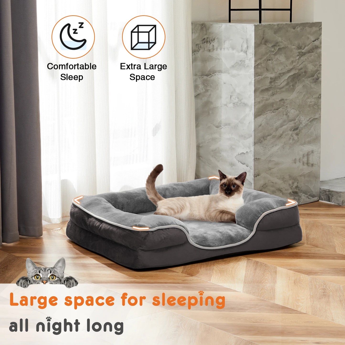 JHK Orthopedic Memory Foam Dog Bed For Small Pets