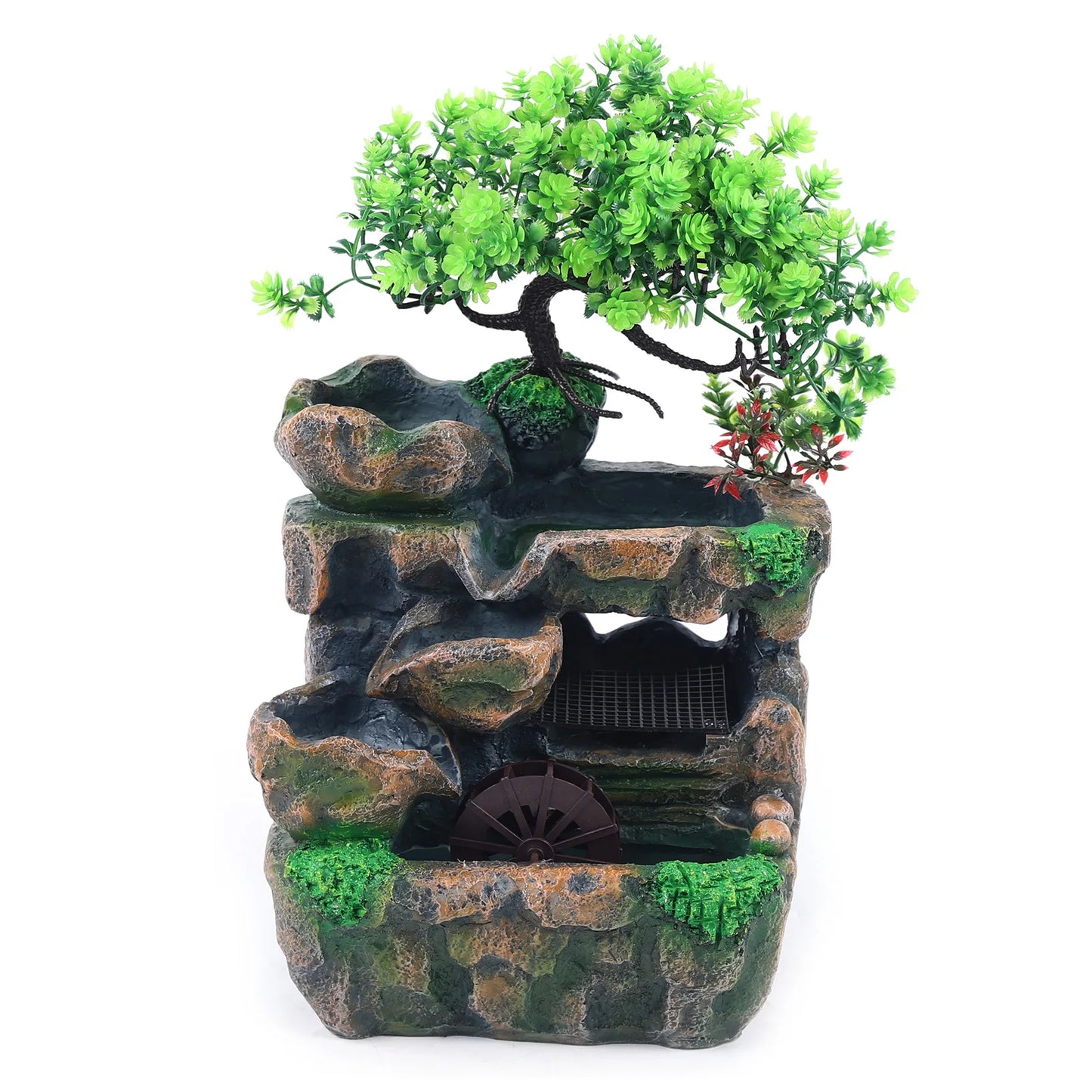 Indoor Room Fountain With Color Changing LED Waterfall Decor