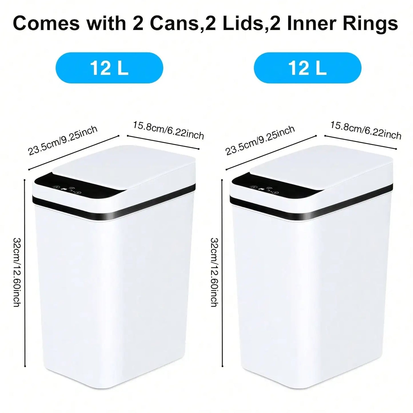 Odor Proof Motion Sensor Trash Can With Automatic Lid