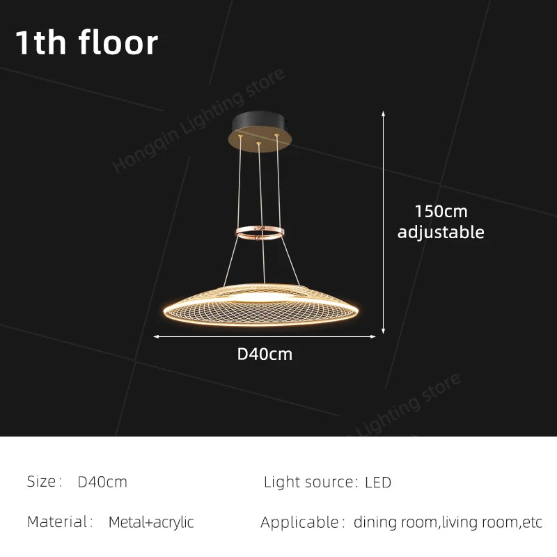 Yingxuan LED Living Room Pendant Light Ceiling Chandelier