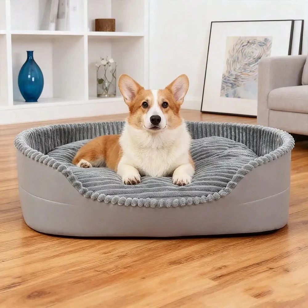 Plush Cotton Pet Bed For Dogs And Cats Indoor Comfort