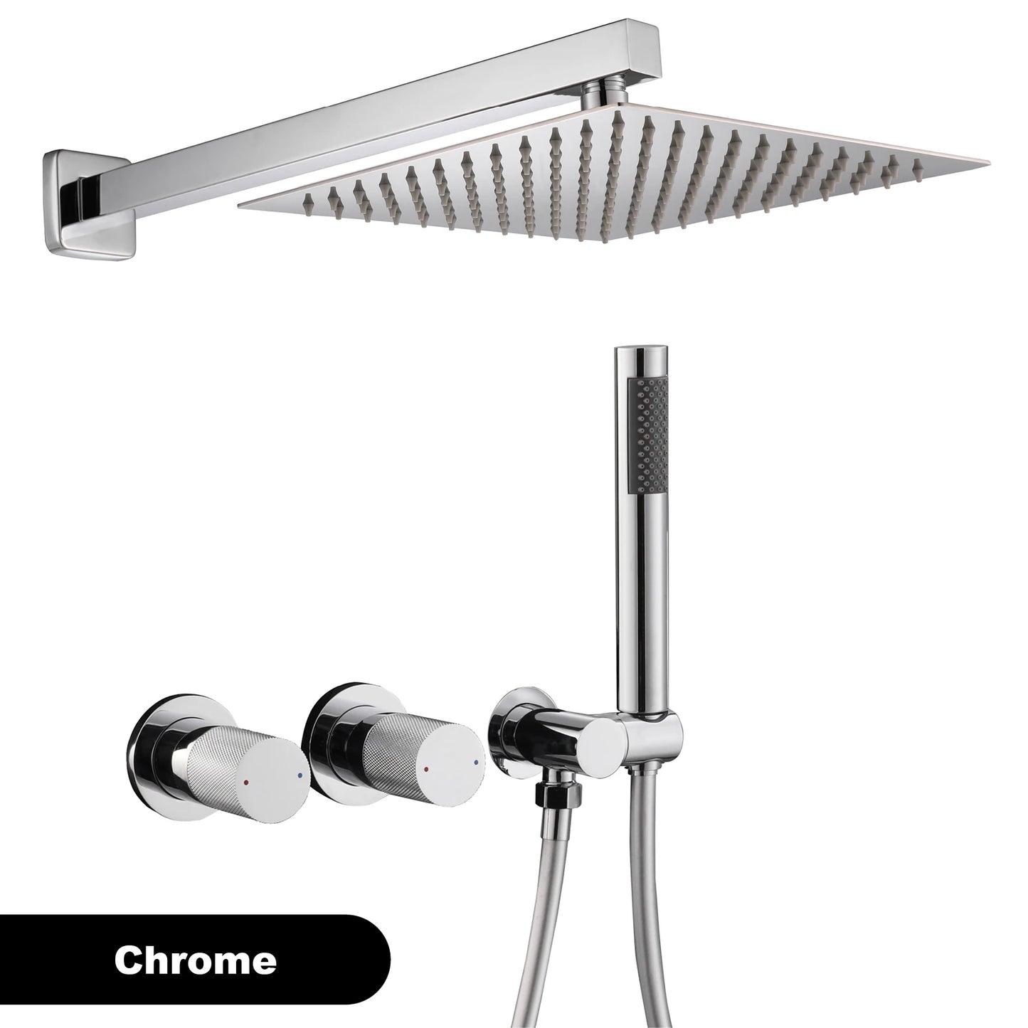 Gestana Brass Wall Mounted Shower System With Dual Control