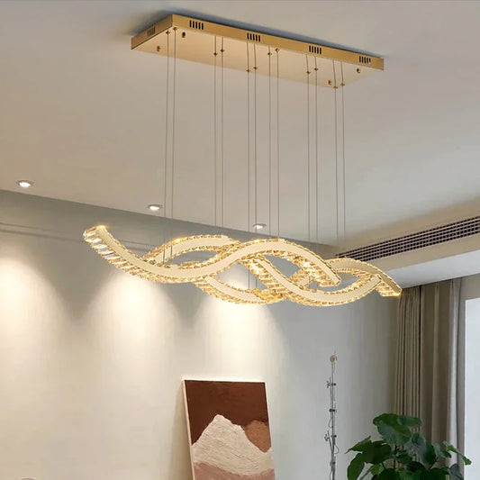 KUALOOL Luxury Crystal Chandeliers Modern Living Room Lighting