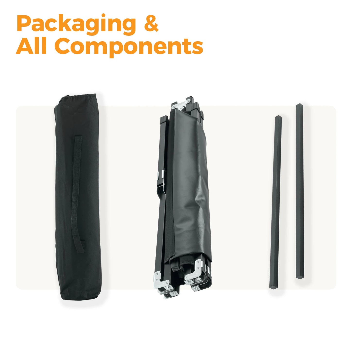 JHK Collapsible Camping Cot Lounge Chair