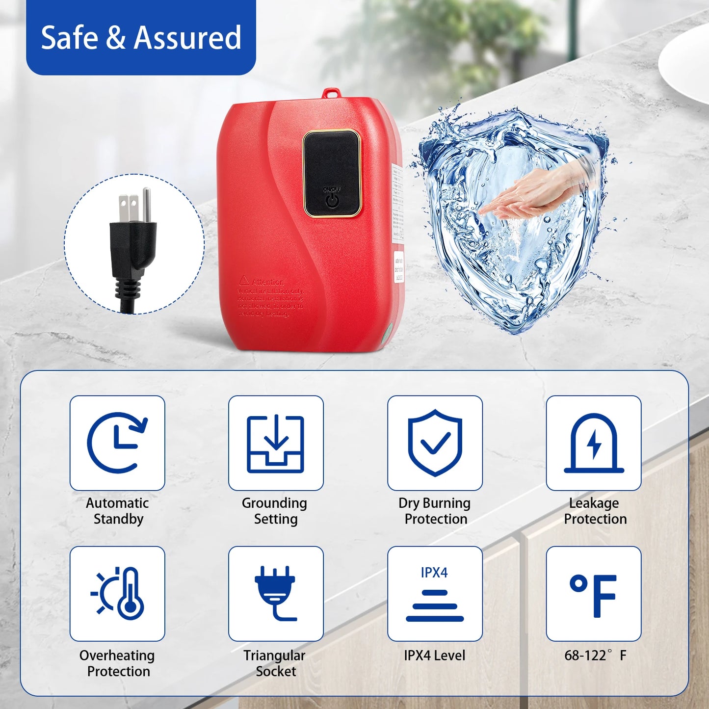Sweetmile 3000W Tankless Water Heater With Digital Display