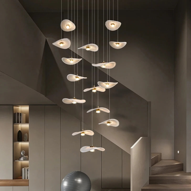 Yingxuan Luxury Staircase Pendant Light Chandelier