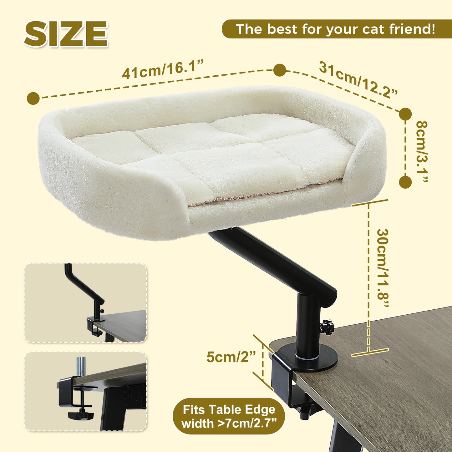 PAWZ Road Cat Desk Bed Rotatable Stand Adjustable Hammock