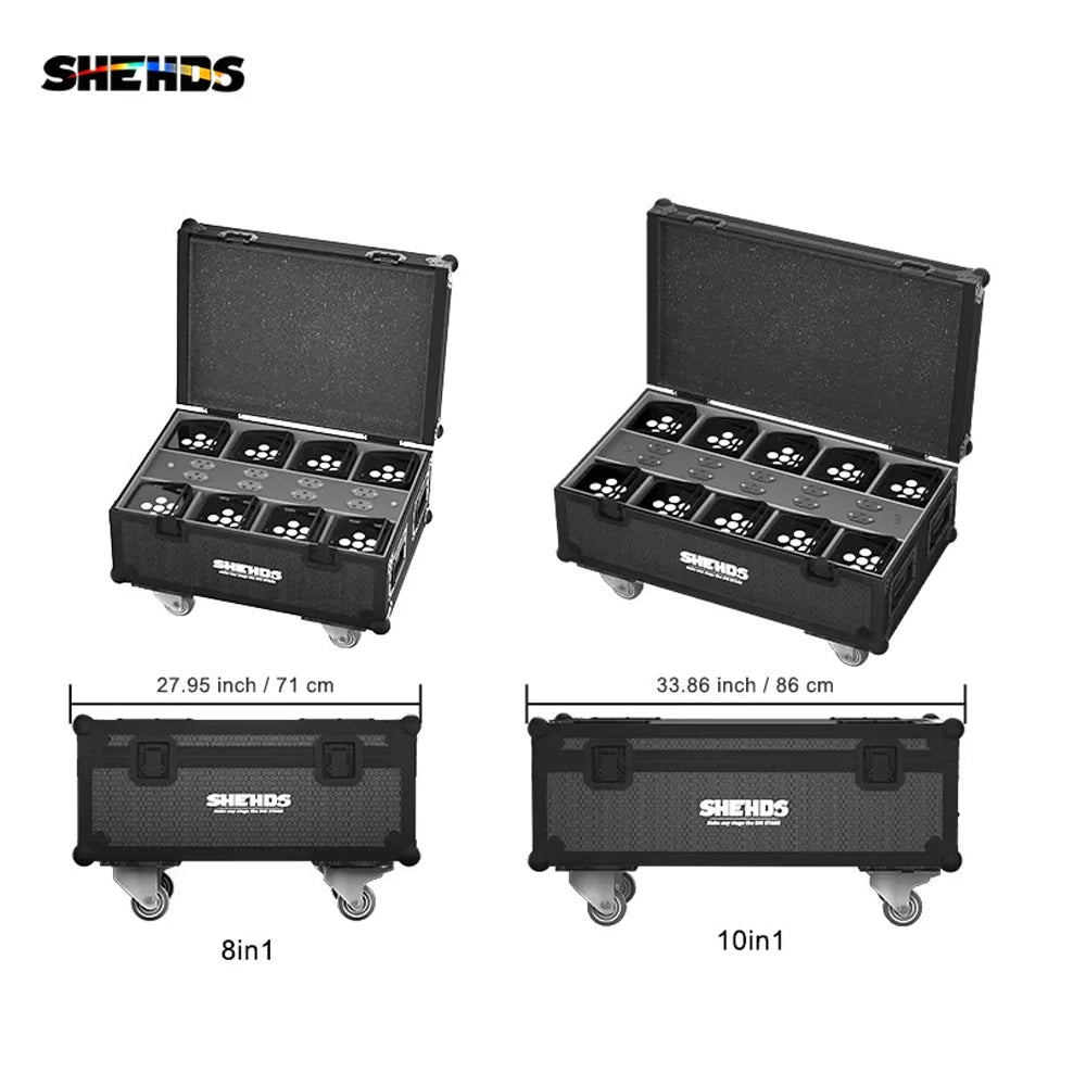 SHEHDS Wireless Battery Par Light RGBWA UV With WiFi App