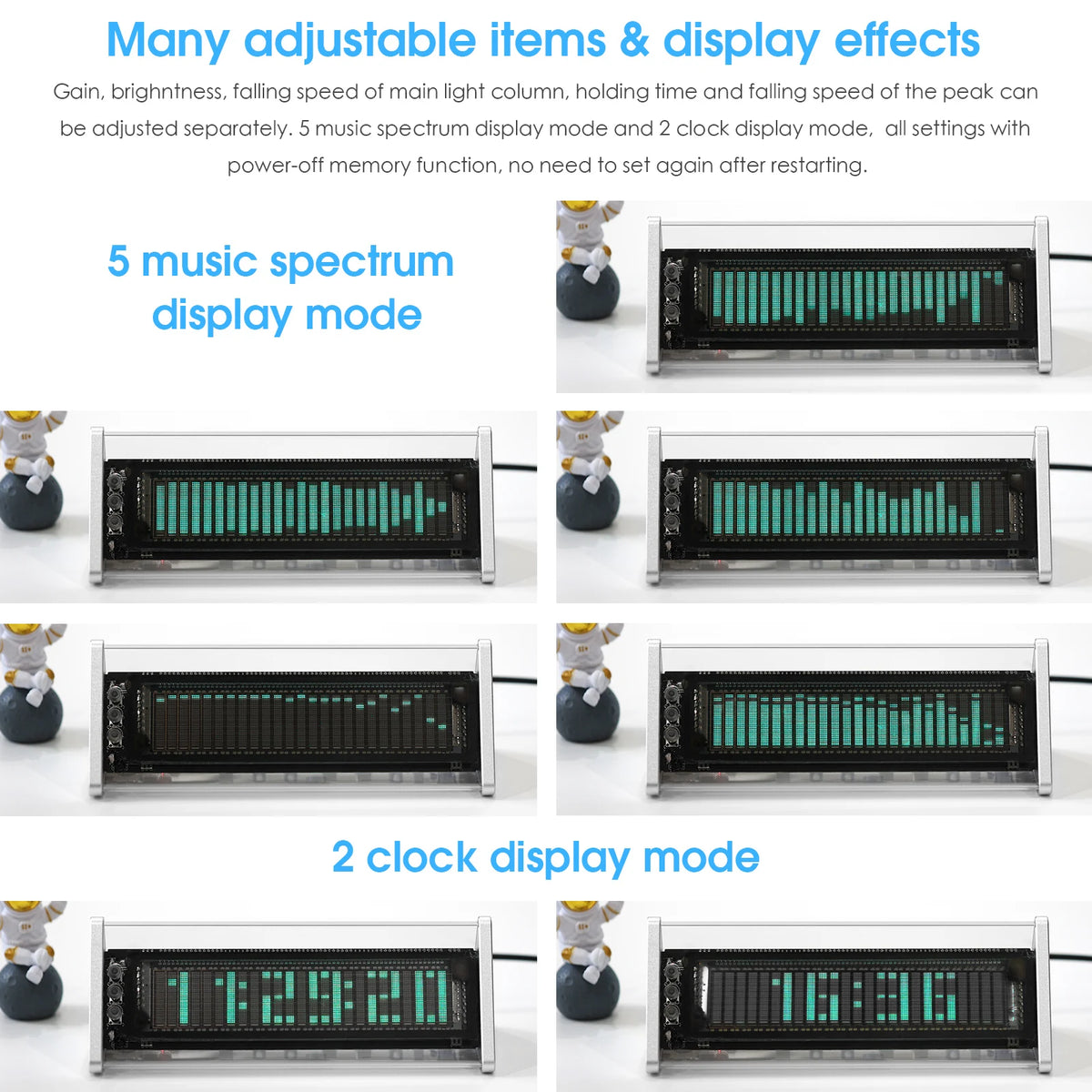 Douk Audio VFD253 Bluetooth 5.0 Music Spectrum Analyzer