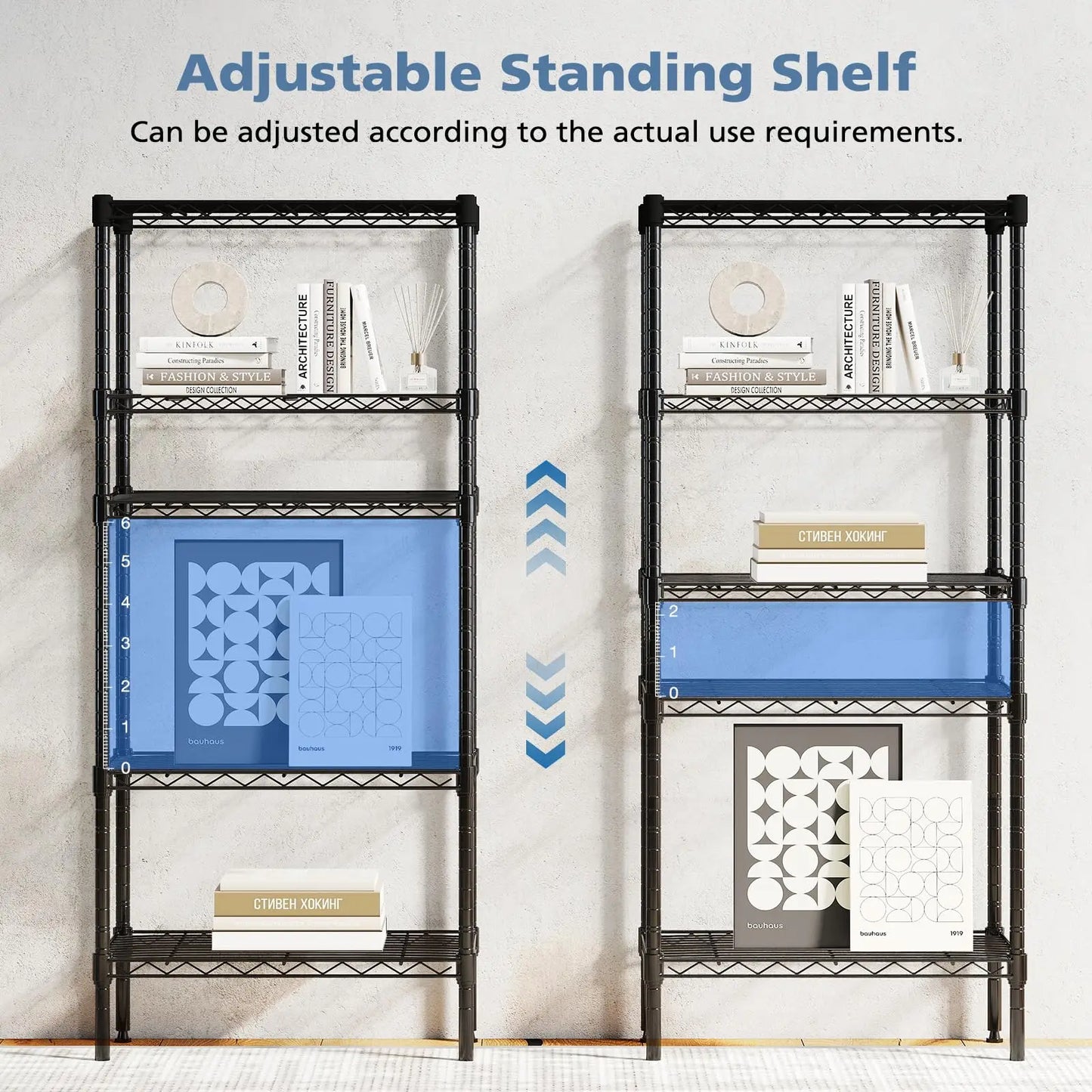 JHK Heavy Duty Metal Wire Storage Shelves Adjustable