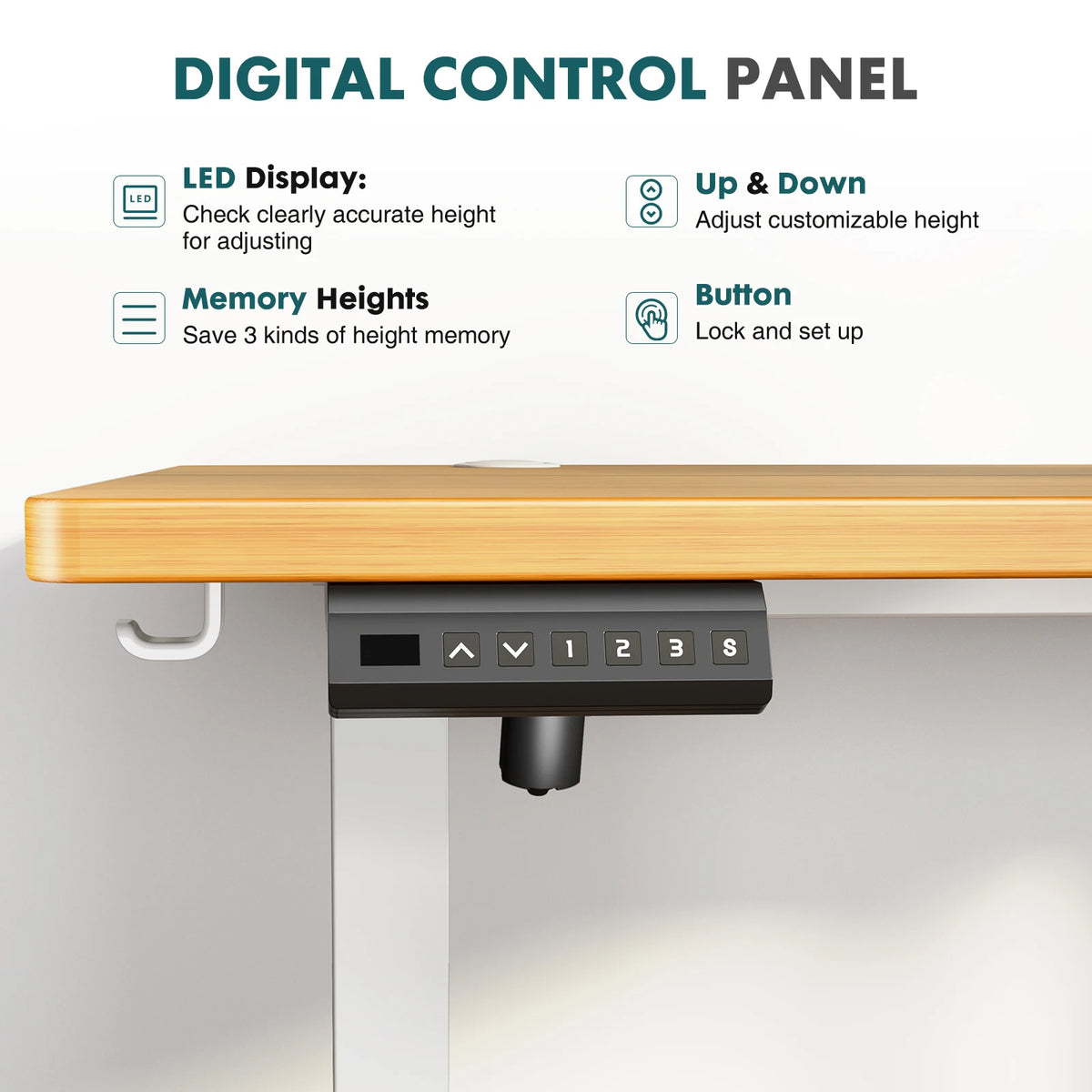 JHK Electric Adjustable Height Sit Stand Office Desk