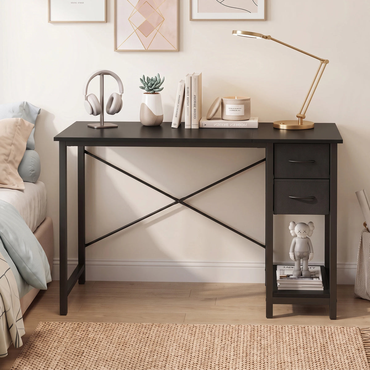 MCQ Standing Office Desk With Drawers And Hooks