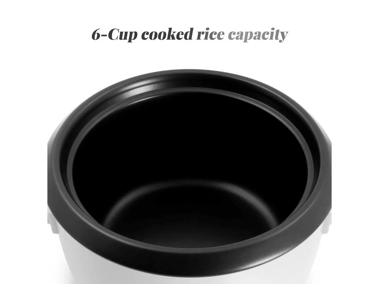 XMSJ 6 Cup Nonstick Rice Cooker With Steam Tray